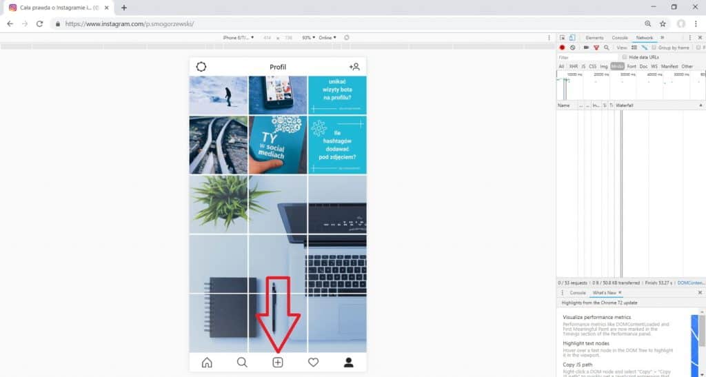 jak dodać zdjęcia na instagram z komputera